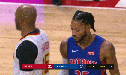 罗斯被换上场与老卡特相互致意