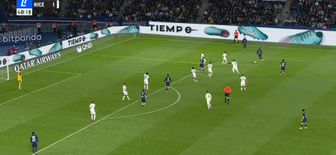 第35分钟，打破僵局，布阿纳尼助攻桑松推射破门，尼斯1-0
