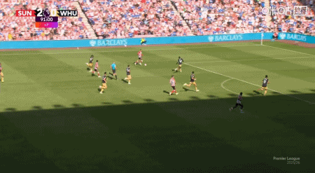 第90+2分钟，伊西多尔兜射，桑德兰3-0 