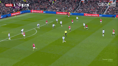 库尼亚小角度爆射破门，曼联2-0富勒姆