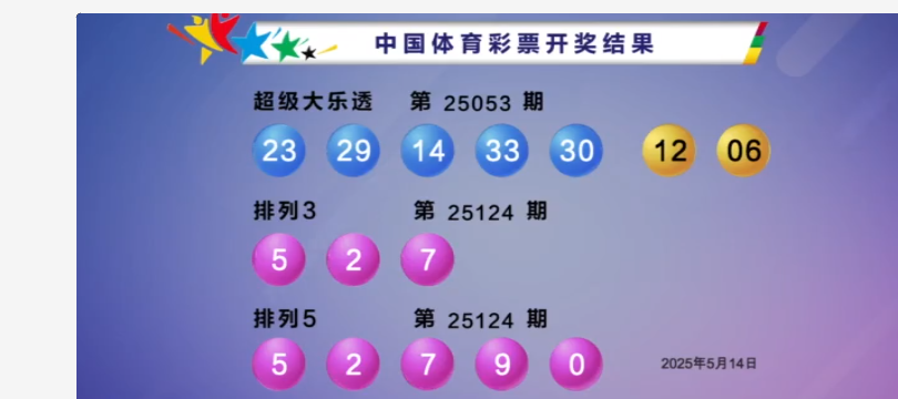 体彩开奖详情