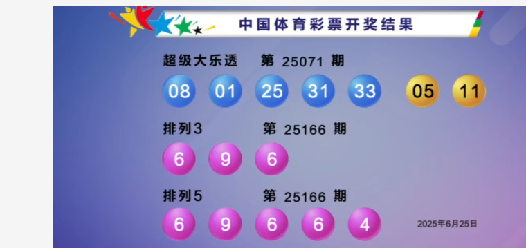 体彩开奖详情
