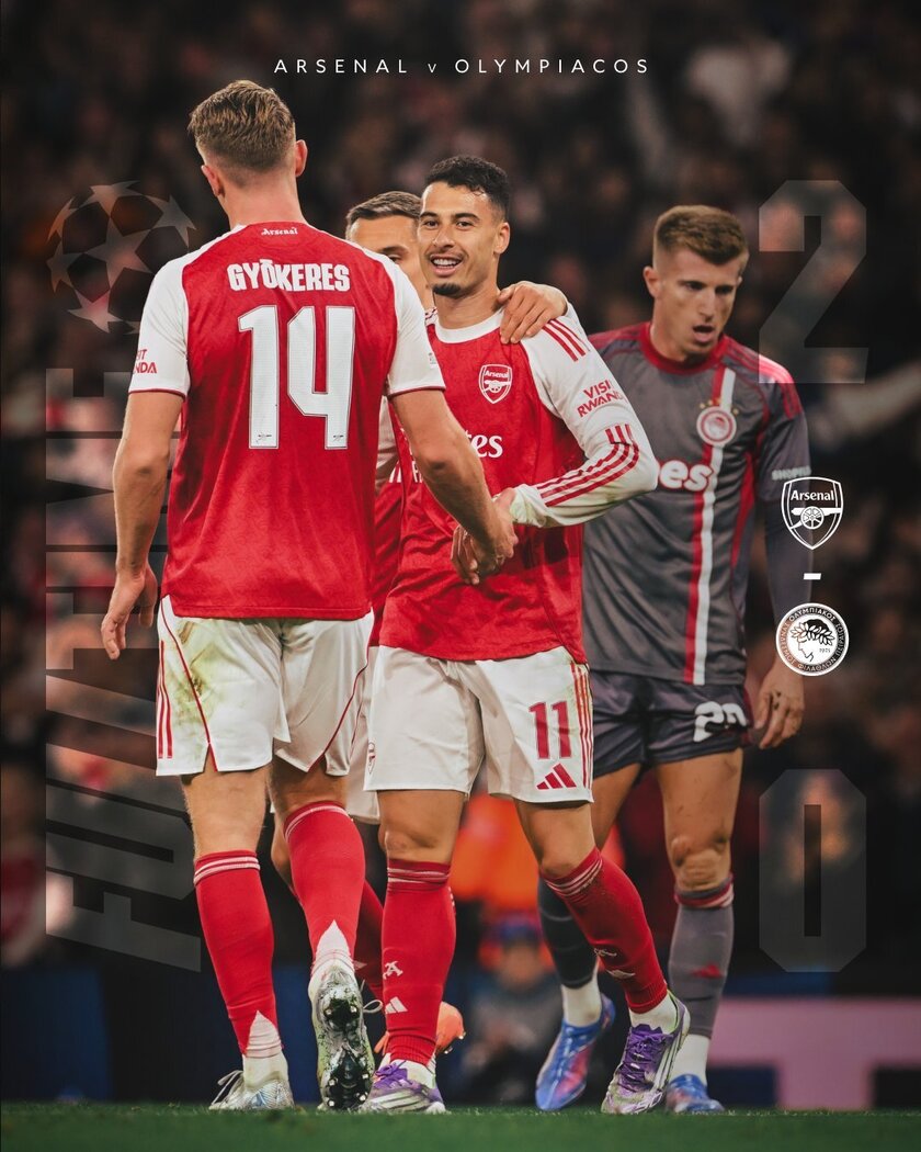 阿森纳2-0奥林匹亚科斯