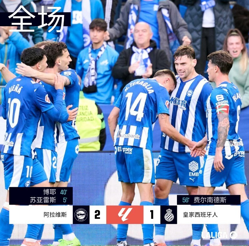 阿拉维斯2-1西班牙人