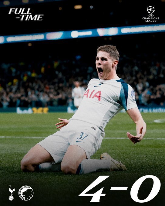 热刺4-0哥本哈根