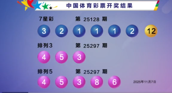 体彩开奖详情