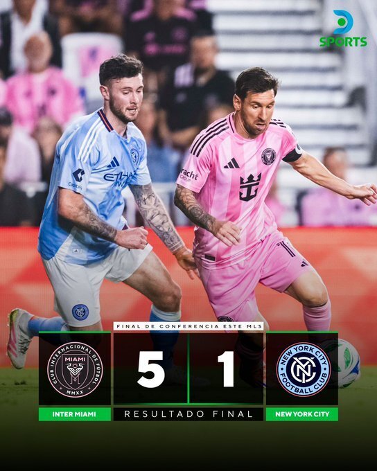 迈阿密国际5-1纽约城