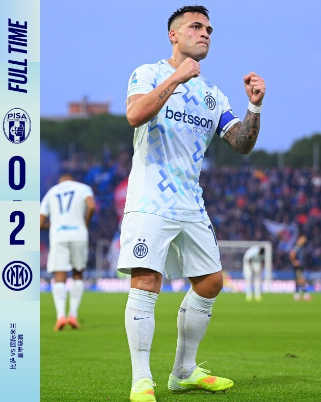 国际米兰2-0比萨