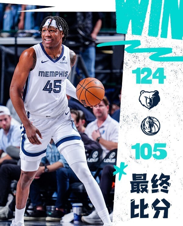 灰熊124-105独行侠