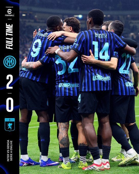 国米主场2-0胜热那亚