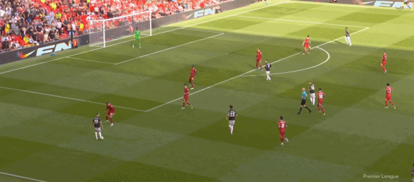 第20分钟，加克波破门！利物浦1-0阿森纳  