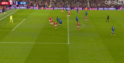 加纳打远角得手，埃弗顿1-0诺丁汉森林