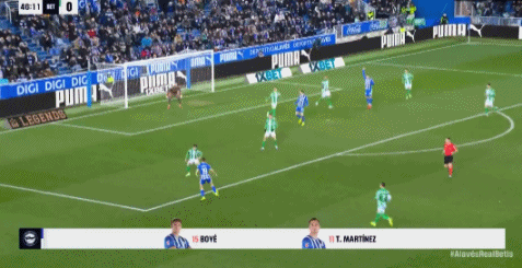 托尼·马丁内斯头球破门，阿拉维斯2-0皇家贝蒂斯