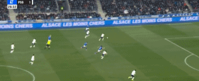 盖拉·杜埃破门，巴黎圣日耳曼1-1斯特拉斯堡