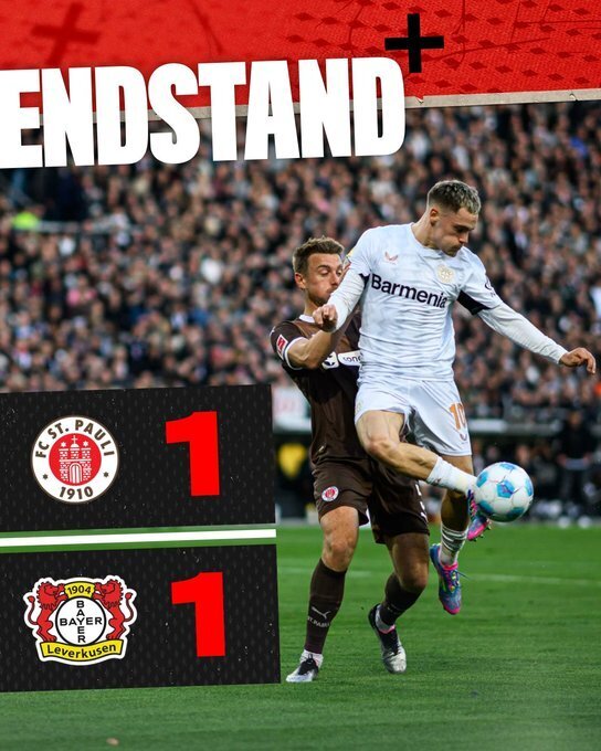 勒沃库森1-1圣保利