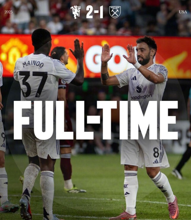 友谊赛：曼联2-1西汉姆联