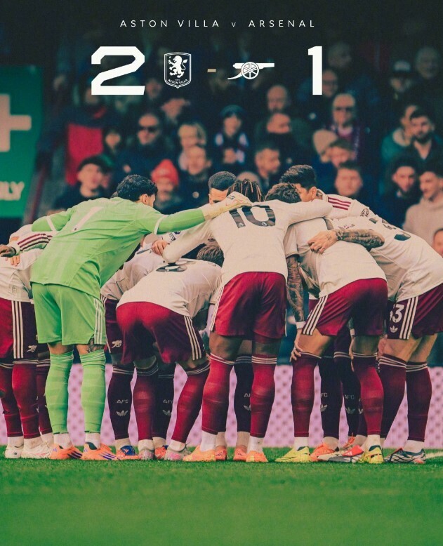 阿斯顿维拉2-1阿森纳