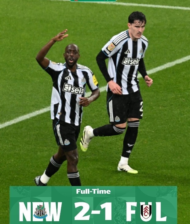 纽卡斯尔联2-1富勒姆