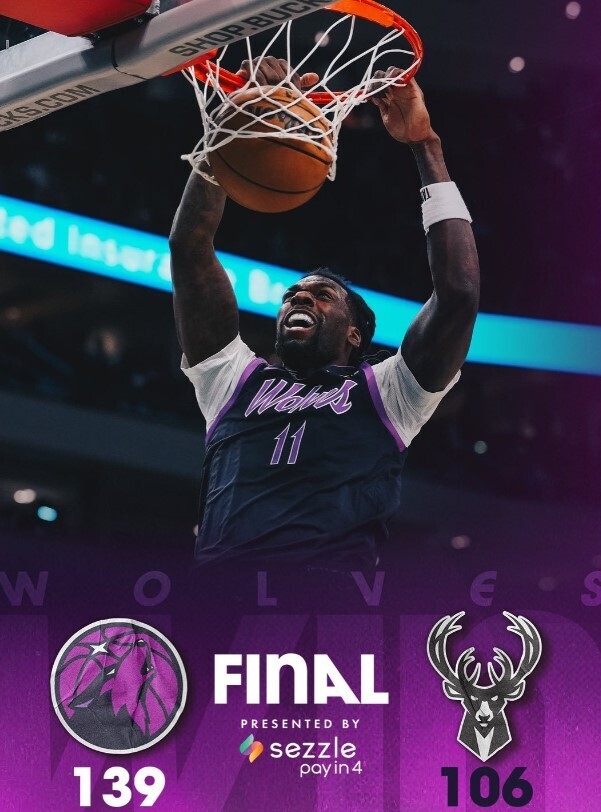 森林狼139-106鹈鹕