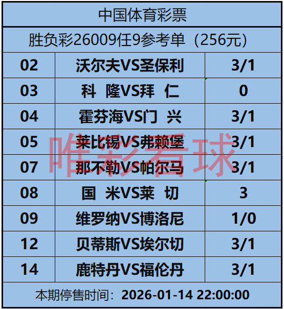 姜山冷门26009期
