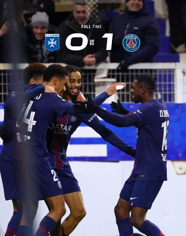 巴黎圣日尔曼1-0欧赛尔