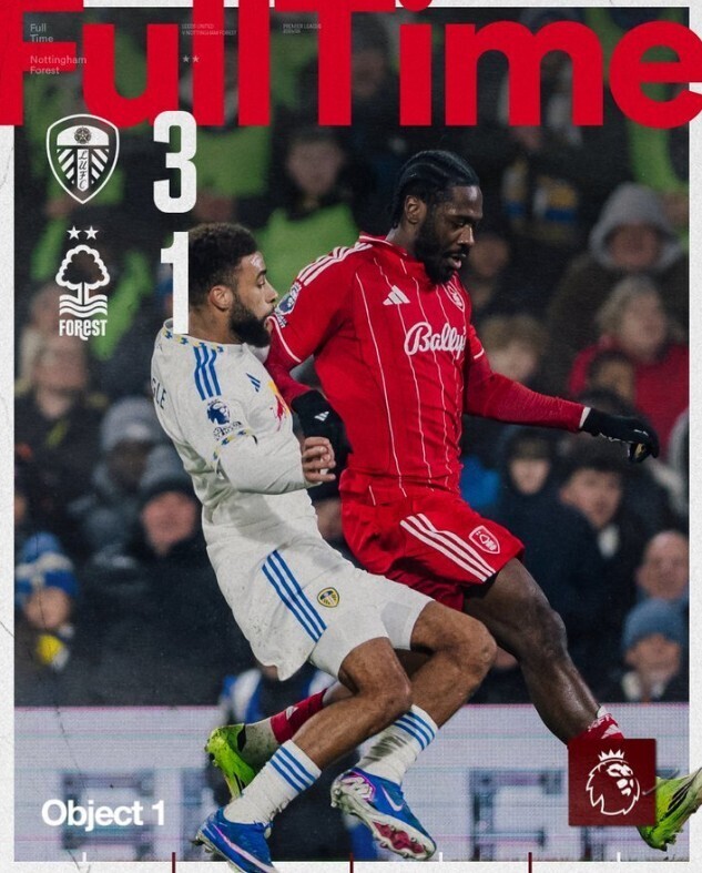 利兹联3-1诺丁汉森林